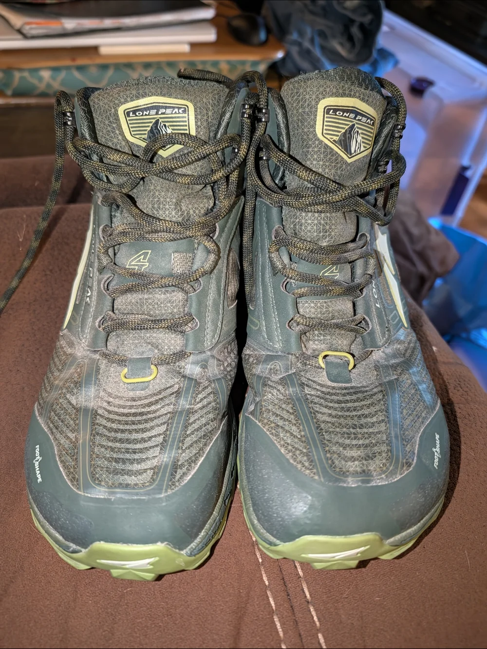 Altra Men's Trail Boots in Forest Green with Lime Accents